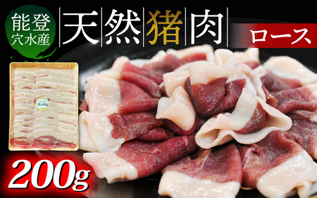 奥能登穴水町産 天然 猪肉（ロース200g） 