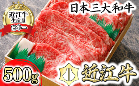 近江牛 すき焼き しゃぶしゃぶ ロース 肩ロース 500g 【AG03W】 牛肉すき焼き