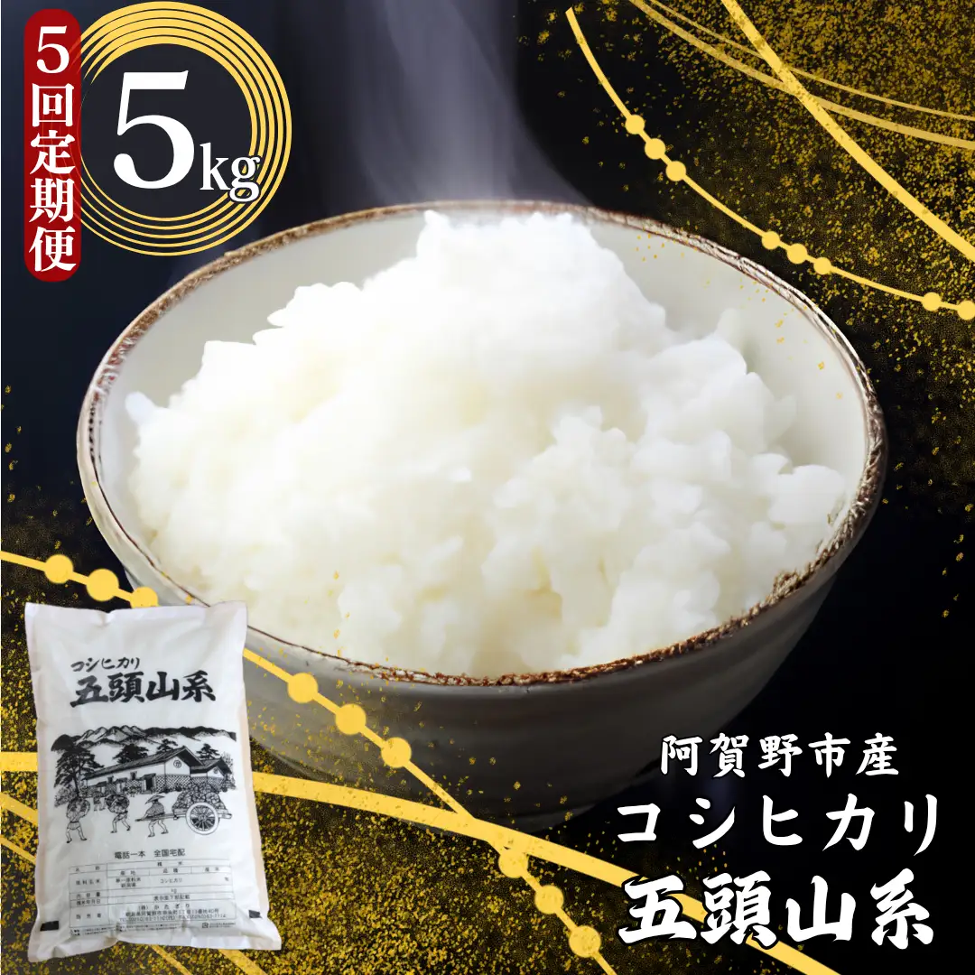 【令和7年産】【5回定期便】「米屋のこだわり阿賀野市産」コシヒカリ 5kg×5回 新潟県 米 こめ コメ 白米 精米 1E22084