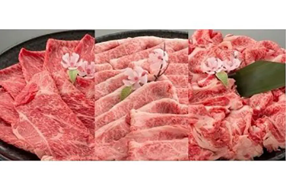 近江牛 三種セット ３か月セット 【AC05W】 牛肉 近江牛 定期便 すき焼き 牛丼