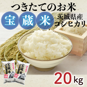 【令和7年産】食味ランキング特A評価 茨城県産コシヒカリ 宝蔵米 20kg（CZ-1008）