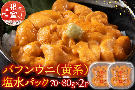 バフンウニ(黄系)塩水パック70～80g×2P B-74001