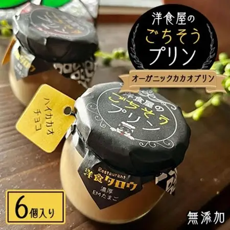 洋食屋のごちそうプリン「オーガニックカカオプリン6個入り」無添加スイーツ【配送不可地域：離島】【1450633】