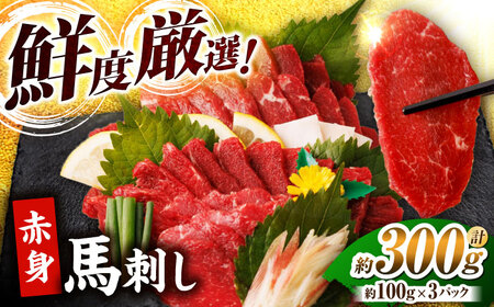 赤身馬刺し 計300g＋タレ小 特選馬刺し 熊本 [ZBL004]