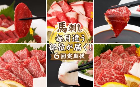 【6回定期便】毎月違う部位が届く！【馬刺しの郷 民守】 赤身 ヤング 霜降り馬刺し 食べ比べ [ZBL019]