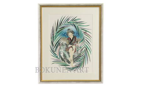 【名嘉睦稔】リトグラフ作品「山原（やんばる）」