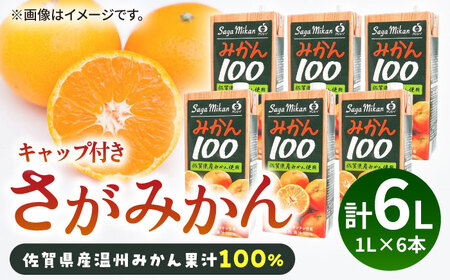 果汁100% さがみかんジュース 1L×6本 / みかんジュース / さが風土館季楽 [41AABE001]