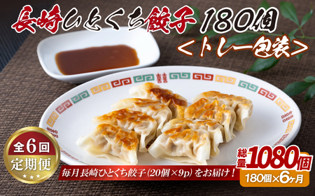 長崎ひとくち餃子〈トレー包装〉180個【6回定期便】