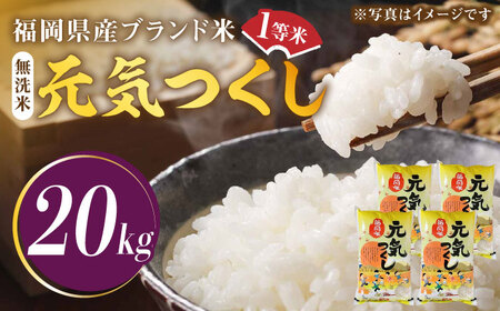【先行予約】【令和7年産】福岡県産ブランド米「元気つくし」無洗米 20kg (5kg×4袋)【2025年11月以降順次発送】 [ABDD006] 
