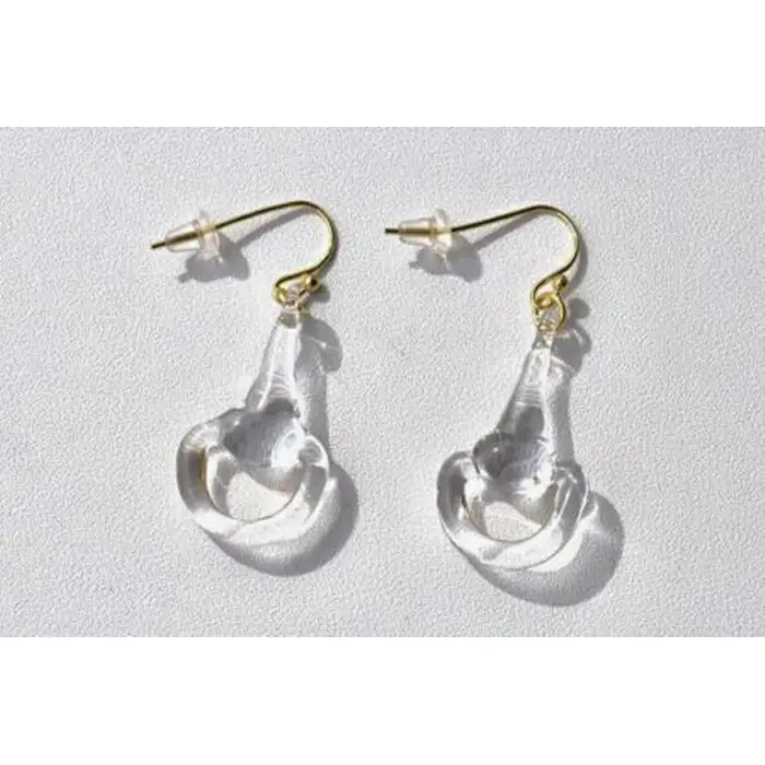 ハーフビットピアス CLEAR(イヤリングに変更可) ｜ ピアス アクセサリー