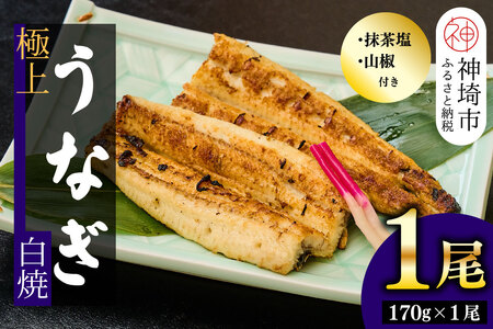 【職人手焼き】国産特大うなぎ白焼1尾(約170g前後)(H097109)