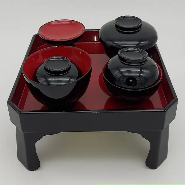 川連漆器 御喰い初めセット 漆器 漆器 【丸利漆工所】[Q9-5701]
