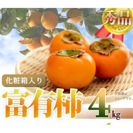 【2026年11月発送】和歌山秋の味覚　富有柿　約4kg　化粧箱入【日高町】【1217241】
