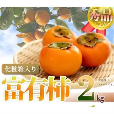 【2026年11月発送】和歌山秋の味覚　富有柿　約2kg　化粧箱入【日高町】【1217242】