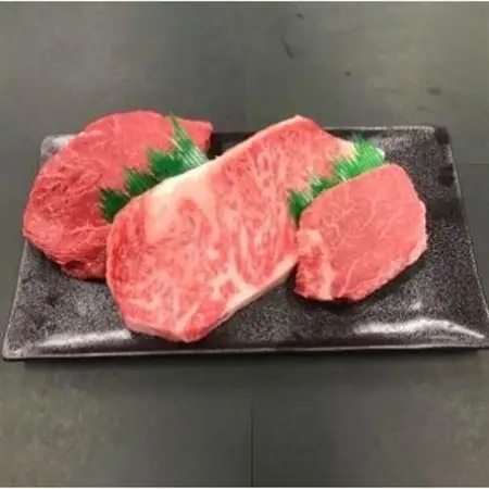 熊野牛　ステーキバラエティセットミニ(粉山椒付)【日高町】【配送不可地域：離島】【1218447】