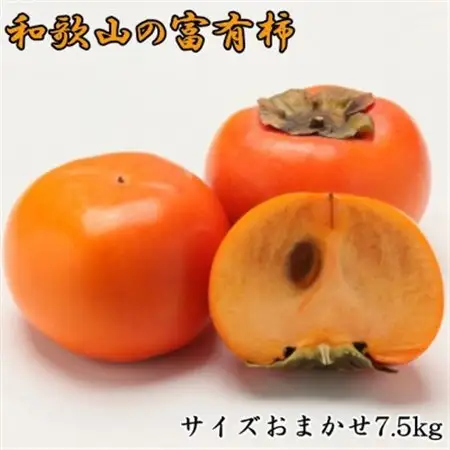 和歌山産富有柿 約7.5kg サイズおまかせ 【日高町】【1280819】