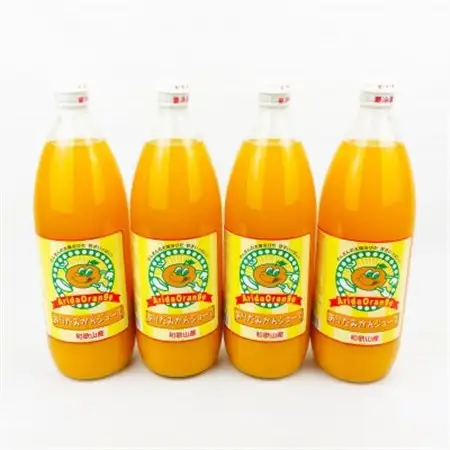 和歌山有田産100%温州みかんジュース 970ml×4本セット【1452786】