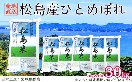 【令和7年度産】松島産ひとめぼれ5kg×6袋 No.086