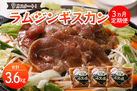 【2026年9月～配送・先行予約】【3回定期便】ミートショップ 小久保 の ラム ジンギスカン 1.2kg ( 400g × 3袋 ） 手作り 生ダレ 味付き 簡単 焼肉 BBQ バーベキュー 羊肉 仔羊 小分け 冷凍 食品 おかず 郷土料理 グルメ 北海道 十勝 芽室町me006-001-s9c