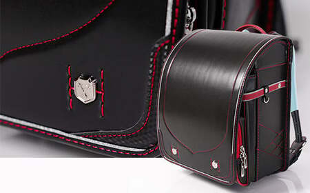 ランドセル 低反発クッション 男の子 (ブラック×レッド[背当て-ホワイト]) AY228