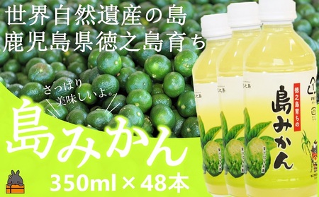 ～爽やかな柑橘ドリンク！～徳之島の島みかん350ml×48本 (ドリンク 果物 フルーツ シークニン 徳之島 奄美 鹿児島 美農里館 さわやか 酸味 美味しい )