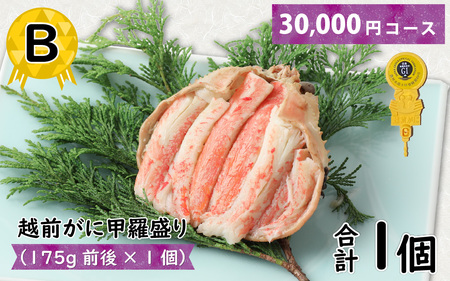 Ｂ　越前がに甲羅盛（175g前後 × 1個）合計1個 [C-096005_02] / 甲羅盛り