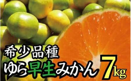 【先行予約】由良早生 みかん 家庭用 7kg / ゆら早生 温州みかん 極早生 甘い 家庭用 和歌山 柑橘 ※2026年10月上旬～11月上旬順次発送 ※北海道・沖縄・離島への配送不可 【nuk003-yura-7D】