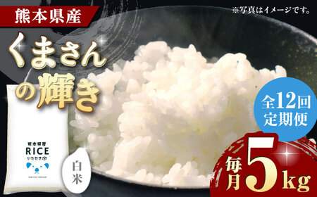 〈令和7年度産米〉 【12回定期便】 くまさんの輝き 白米 5kg【株式会社 農産ベストパートナー】 令和7年産 [ZBP111]
