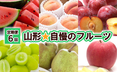 【定期便6回】山形★自慢のフルーツ 【令和8年産先行予約】FU23-802 くだもの 果物 フルーツ 山形 山形県 山形市 2026年産