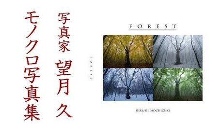写真家 望月久 モノクロ写真集 「FOREST」～安比高原・八幡平～ ／ 写真 写真集 作品集 風景 自然 モノクロ写真 モノクロ プロ プロカメラマン カメラマン 作品 景色 雪 雪景色 風景写真 安比 安比高原 八幡平 プレゼント 贈り物
