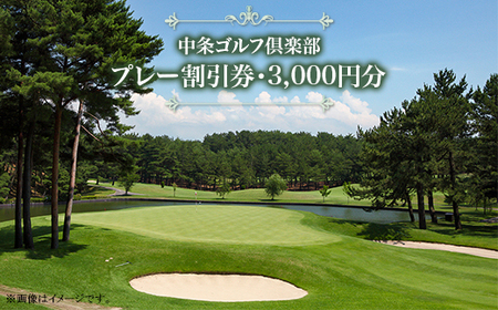 41-01中条ゴルフ倶楽部（プレー割引券・3,000円分）