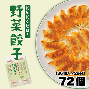 【大阪名物】大阪ふくちぁん野菜餃子 冷凍生餃子 72個 ［36個入×2セット］