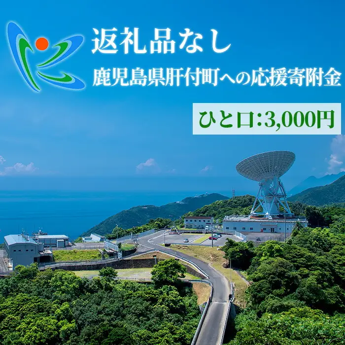 【P00003】≪返礼品なし≫鹿児島県肝付町への応援寄附金 (3,000円分)【肝付町】