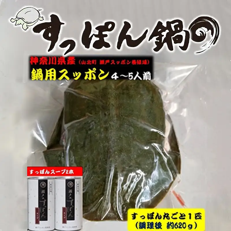 神奈川県産すっぽん鍋（4～5人前　約620ｇ）+すっぽんスープ2本 【 すっぽん 鍋 スープ 国産 肉 神奈川県 山北町 】