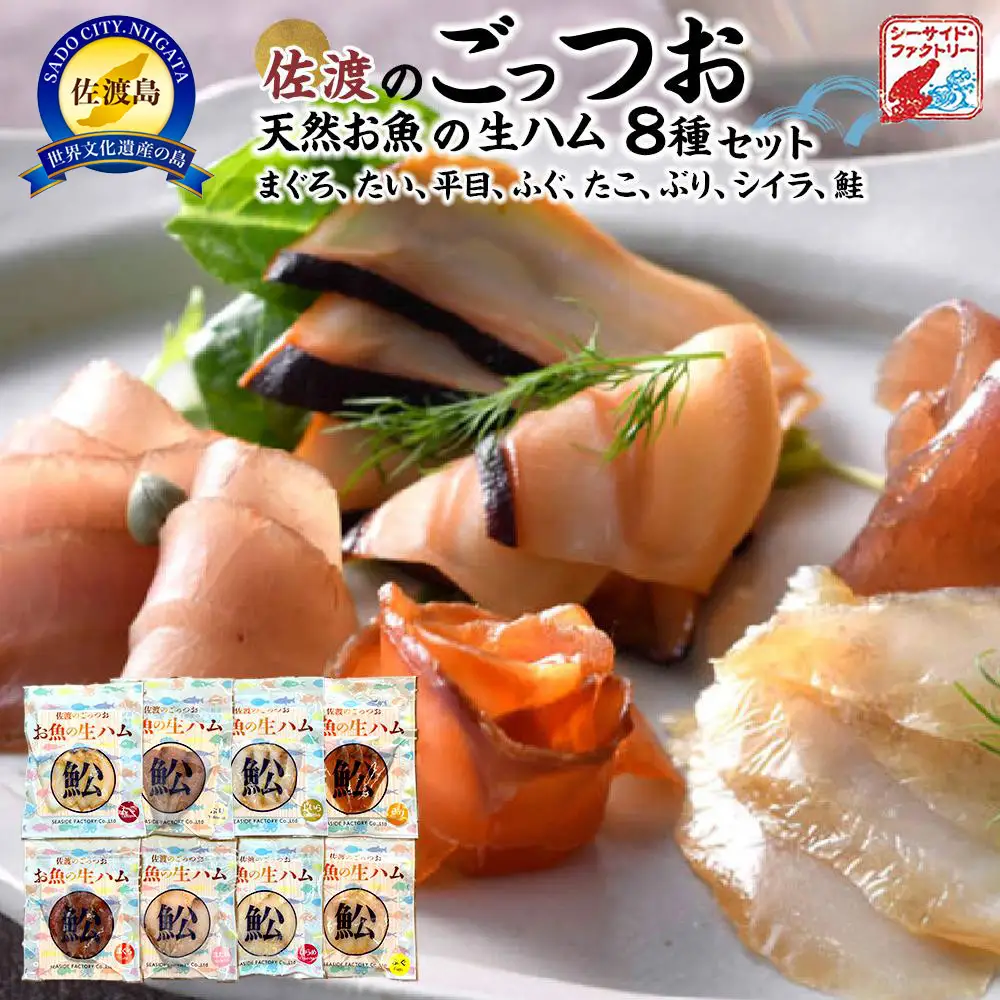 佐渡のごっつ天然お魚の生ハム8種セット