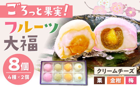 フルーツ大福 8個入（4種類×2個）/ 大福 だいふく フルーツ大福 お取り寄せ スイーツ 和菓子 ギフト / 瀬戸市 / 明乃家 [BBCJ001]