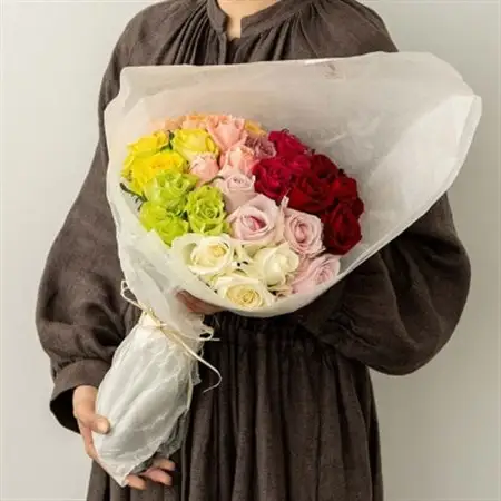 ホシファームのフレッシュブーケ　カラフル30本_花・観葉植物  花 _【配送不可地域：離島・北海道・沖縄県】【1433400】