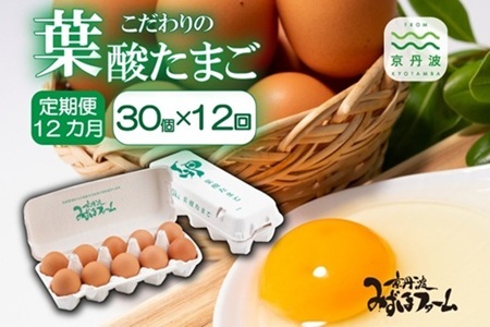 【12回定期便】葉酸たまごの定期便 12カ月連続 毎月30個 ※北海道・東北・沖縄・その他離島は配送不可 [068MF001]