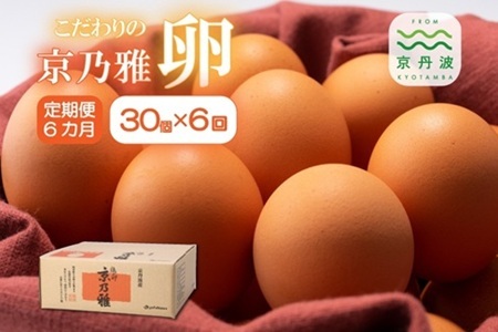 【6回定期便】京の雅（卵）定期便 6カ月連続   毎月30個 ※北海道・東北・沖縄・その他離島は配送不可 [040MF001]