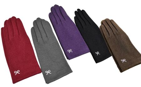 カシミヤ100％　レディース　ファッショングローブ ファッション小物 小物 寒さ対策 冬 冬小物 手袋 シンプル おしゃれ 通勤 お出かけ 普段使い  ブラック