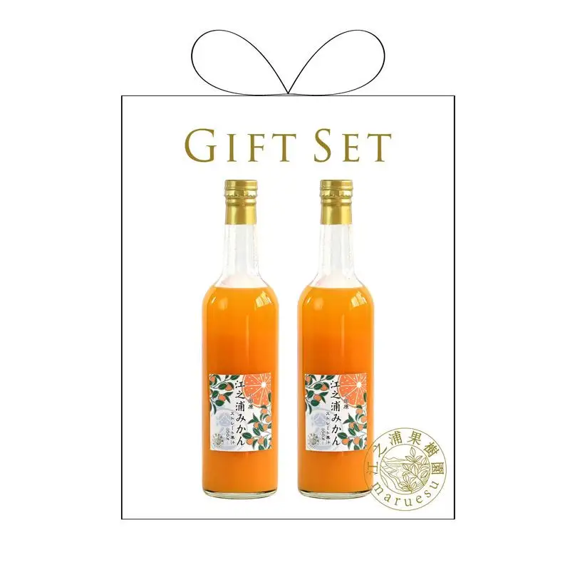 ギフトセット５００ml２本入り 小田原産江之浦みかん１００％ストレートジュース５００ml２本 【みかんジュース みかんジュース 神奈川県 小田原市 】