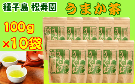 種子島 松寿園 うまか茶 100g ×10袋　NFN336【550pt】 