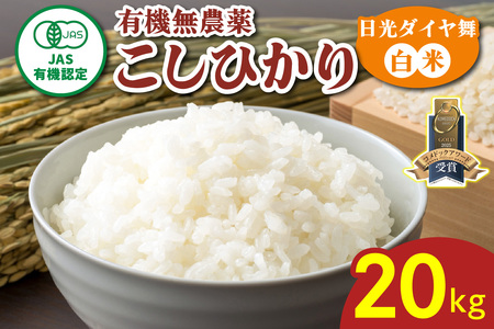 [数量限定／令和7年度米] こしひかり《日光ダイヤ舞／白米20kg (5kg×4袋)》 [0931]