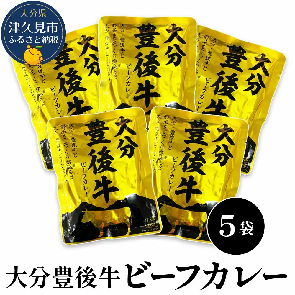 大分 豊後牛 ビーフカレー 5袋 セット | カレー 津久見市