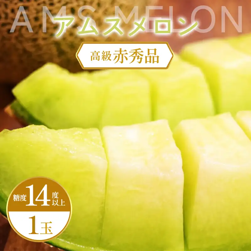 A-1152 糖度14度以上のアムスメロン　高級赤秀品　1玉
