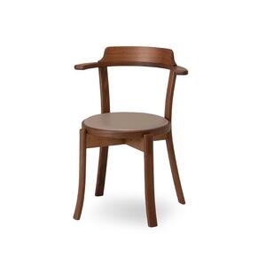 旭川家具 カンディハウス ルントオム チェアー（座張）ウォルナットCW/KP-LGY （ステッチ無）_02174