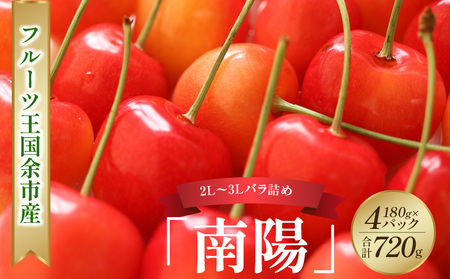 《2026年産先行受付》北海道産さくらんぼ【南陽】2L～3Lバラ詰め 180g×4 サクランボ 果物 フルーツ 季節限定_Y074-0144