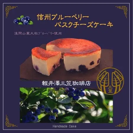 信州のバスクチーズケーキ【浅間山麓大粒ブルーベリー】_菓子・スイーツ ケーキ  _【配送不可地域：離島】【1455515】