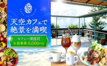 カフェー清涯荘 SEIGAISO お食事券 6,000円分 瑞浪市 [AZBI001]