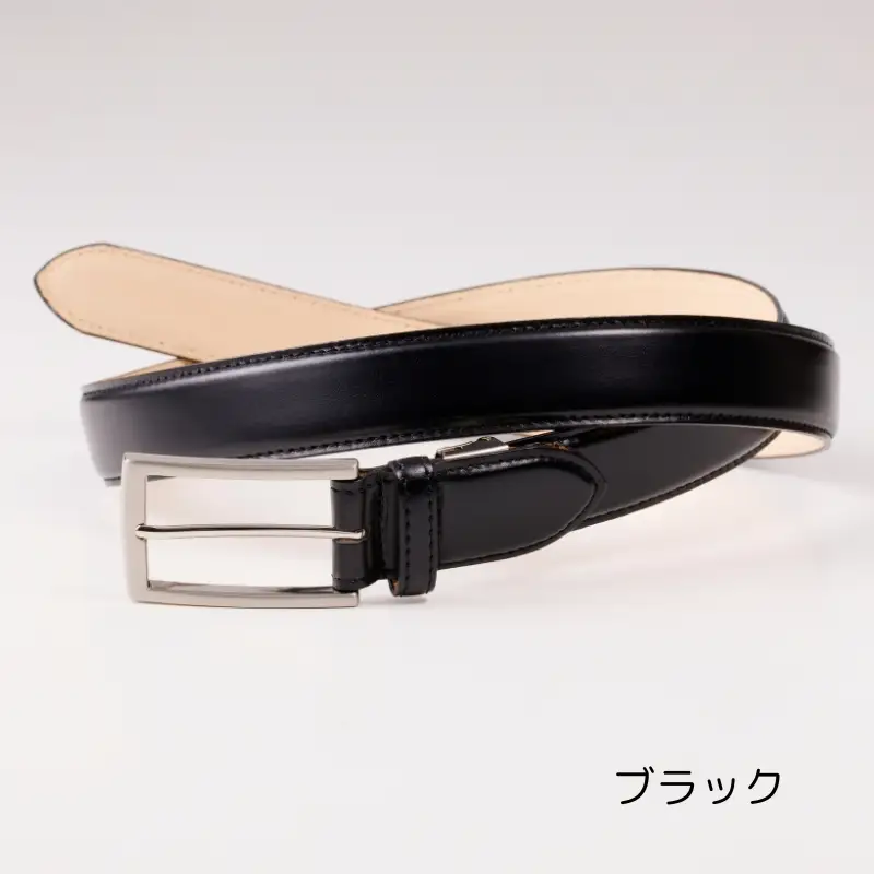 【牛革】メンズビジネスベルト（カラー：ブラック）_0170-001-T05-1